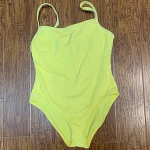 Ralph Lauren yellow one piece swimsuit size 14